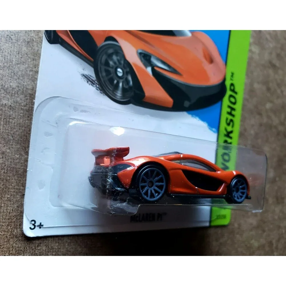 Hot Wheels McLAREN P1 Dark Orange #223 HW WORSHOP 2015 GARAGE SERIES Grey 10-SP